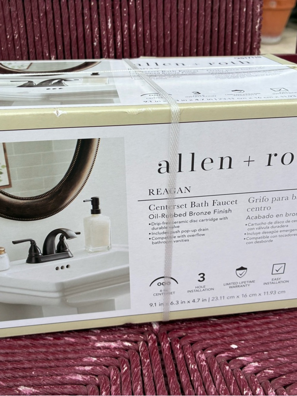 Allen + Roth Reagan Centerset Bath Faucet - Oil-Rubbed Bronze